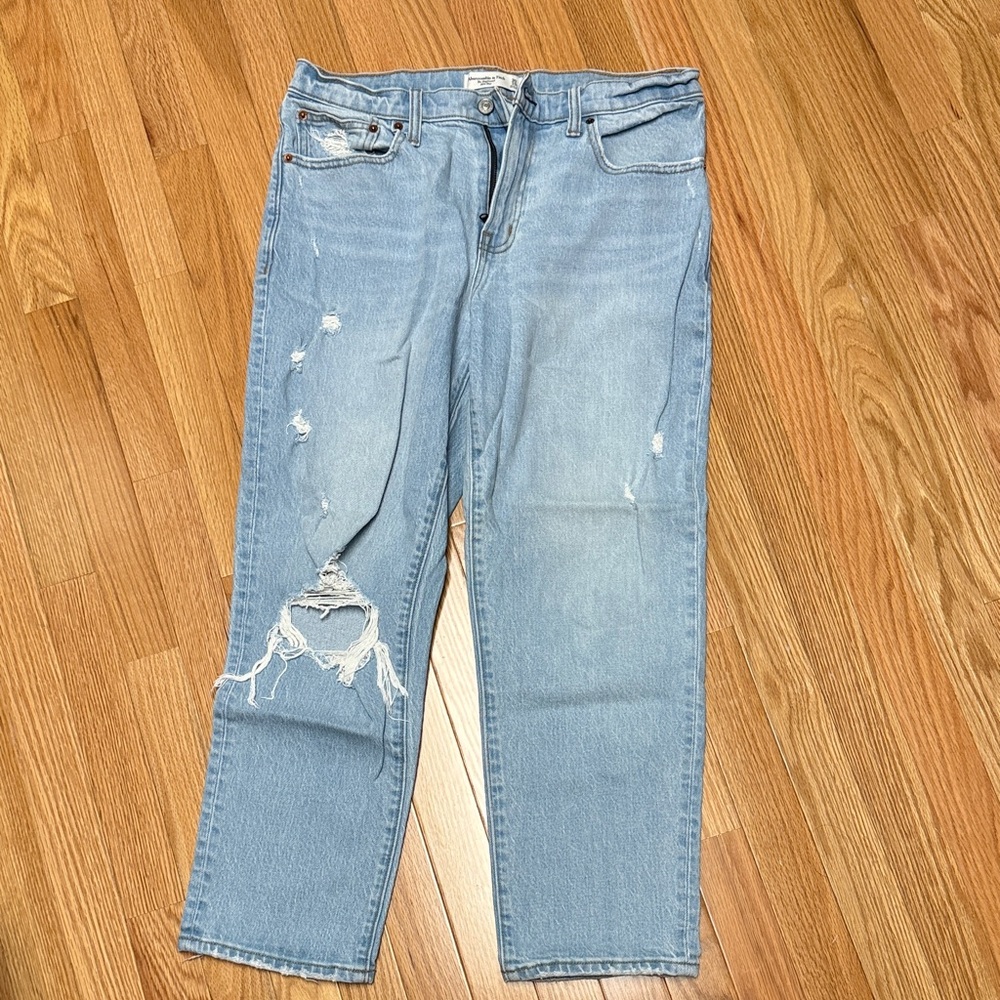 Abercrombie Light Blue Distressed Jeans